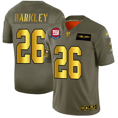 Giants #26 Saquon Barkley Camo Gold Men's Stitched Football Limited 2019 Salute To Service Jersey Giants #26 Saquon Barkley Camo Gold Men's Stitched Football Limited 2019 Salute To Service Jersey