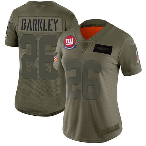 Giants #26 Saquon Barkley Camo Women's Stitched Football Limited 2019 Salute to Service Jersey Giants #26 Saquon Barkley Camo Women's Stitched Football Limited 2019 Salute to Service Jersey