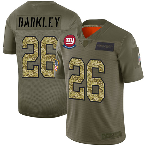 Giants #26 Saquon Barkley Olive Camo Men's Stitched Football Limited 2019 Salute To Service Jersey Giants #26 Saquon Barkley Olive Camo Men's Stitched Football Limited 2019 Salute To Service Jersey