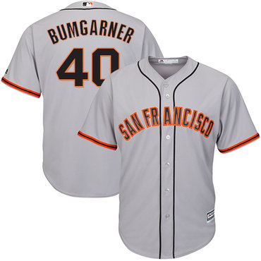 Giants #40 Madison Bumgarner Grey Road Cool Base Stitched Youth MLB Jersey Giants #40 Madison Bumgarner Grey Road Cool Base Stitched Youth MLB Jersey