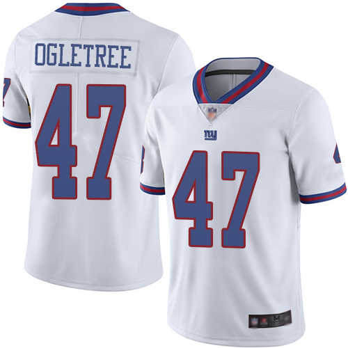 Giants #47 Alec Ogletree White Men's Stitched Football Limited Rush Jersey Giants #47 Alec Ogletree White Men's Stitched Football Limited Rush Jersey
