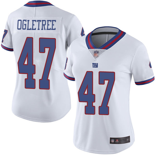 Giants #47 Alec Ogletree White Women's Stitched Football Limited Rush Jersey Giants #47 Alec Ogletree White Women's Stitched Football Limited Rush Jersey