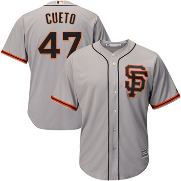 Giants #47 Johnny Cueto Grey Road 2 Cool Base Stitched Youth MLB Jersey Giants #47 Johnny Cueto Grey Road 2 Cool Base Stitched Youth MLB Jersey