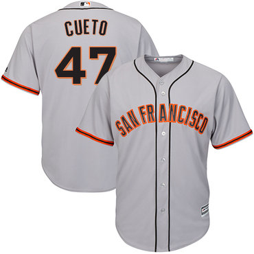 Giants #47 Johnny Cueto Grey Road Cool Base Stitched Youth MLB Jersey Giants #47 Johnny Cueto Grey Road Cool Base Stitched Youth MLB Jersey