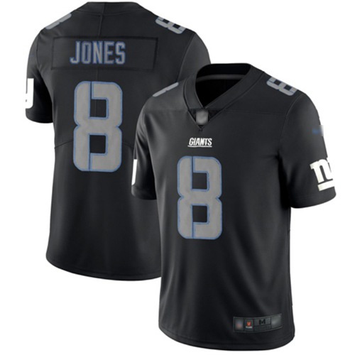 Giants #8 Daniel Jones Black Men's Stitched Football Limited Rush Impact Jersey Giants #8 Daniel Jones Black Men's Stitched Football Limited Rush Impact Jersey