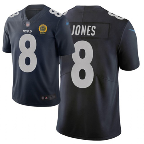 Giants #8 Daniel Jones Navy Men's Stitched Football Limited City Edition Jersey Giants #8 Daniel Jones Navy Men's Stitched Football Limited City Edition Jersey