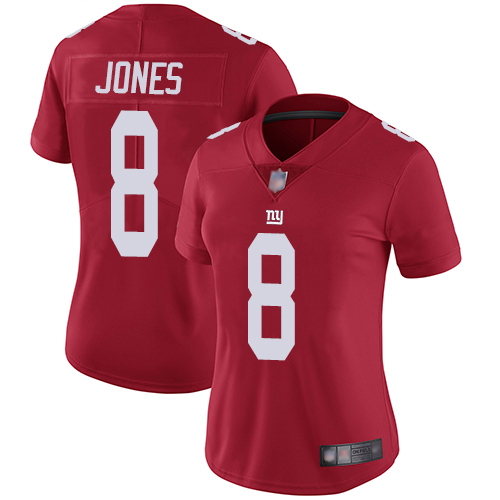 Giants #8 Daniel Jones Red Alternate Women's Stitched Football Vapor Untouchable Limited Jersey Giants #8 Daniel Jones Red Alternate Women's Stitched Football Vapor Untouchable Limited Jersey