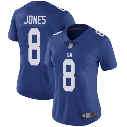Giants #8 Daniel Jones Royal Blue Team Color Women's Stitched Football Vapor Untouchable Limited Jersey Giants #8 Daniel Jones Royal Blue Team Color Women's Stitched Football Vapor Untouchable Limited Jersey