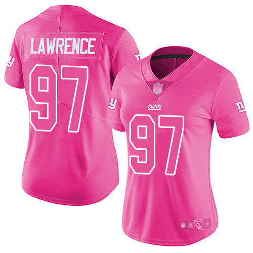 Giants #97 Dexter Lawrence Pink Women's Stitched Football Limited Rush Fashion Jersey Giants #97 Dexter Lawrence Pink Women's Stitched Football Limited Rush Fashion Jersey
