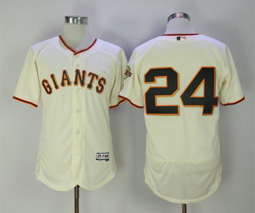 Giants 24 Willie Mays Cream Flexbase Jersey