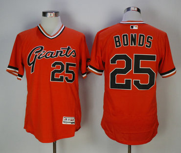 Giants 25 Barry Bonds Orange 1978 Turn Back The Clock Cool Base Jersey