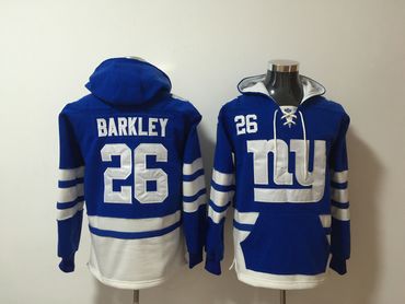 Giants 26 Saquon Barkley Royal All Stitched Hooded Sweatshirt Giants 26 Saquon Barkley Royal All Stitched Hooded Sweatshirt