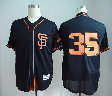Giants 35 Brandon Crawford Black Flexbase Jersey