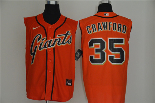 Giants 35 Brandon Crawford Orange Nike Cool Base Sleeveless Jersey Giants 35 Brandon Crawford Orange Nike Cool Base Sleeveless Jersey