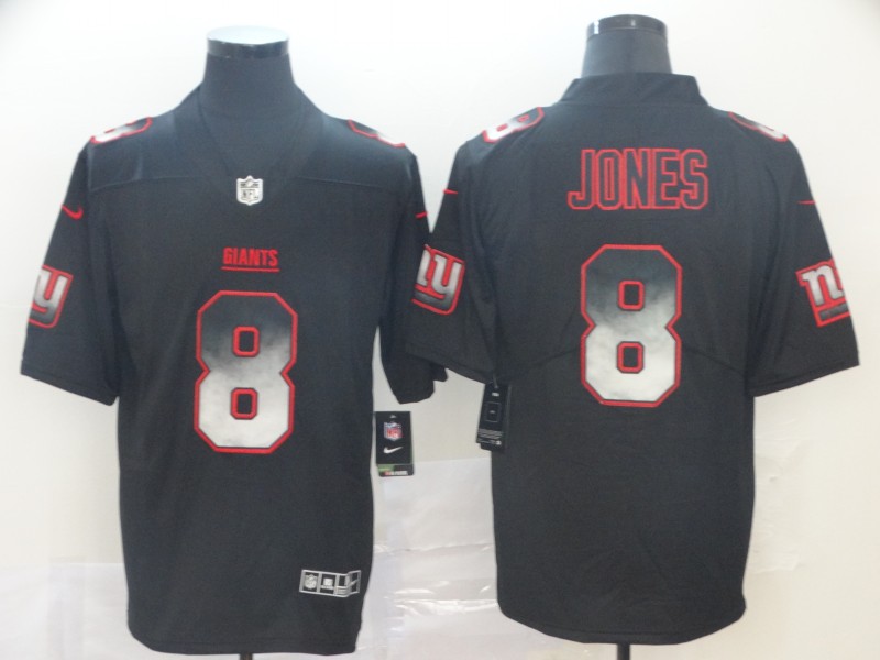 Giants 8 Daniel Jones Black Arch Smoke Vapor Untouchable Limited Jersey