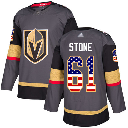 Golden Knights #61 Mark Stone Grey Home Authentic USA Flag Stitched Youth Hockey Jersey Golden Knights #61 Mark Stone Grey Home Authentic USA Flag Stitched Youth Hockey Jersey