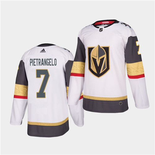 Golden Knights #7 Alex Pietrangelo 2020-21 Away Player White Jersey Golden Knights #7 Alex Pietrangelo 2020-21 Away Player White Jersey