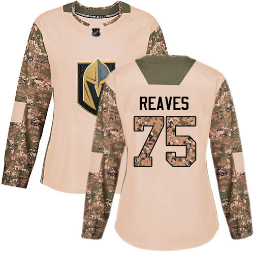 Golden Knights #75 Ryan Reaves Camo Authentic 2017 Veterans Day Women's Stitched Hockey Jersey Golden Knights #75 Ryan Reaves Camo Authentic 2017 Veterans Day Women's Stitched Hockey Jersey