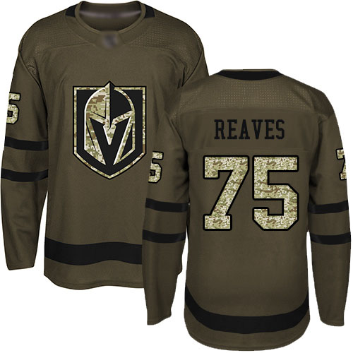 Golden Knights #75 Ryan Reaves Green Salute to Service Stitched Youth Hockey Jersey Golden Knights #75 Ryan Reaves Green Salute to Service Stitched Youth Hockey Jersey