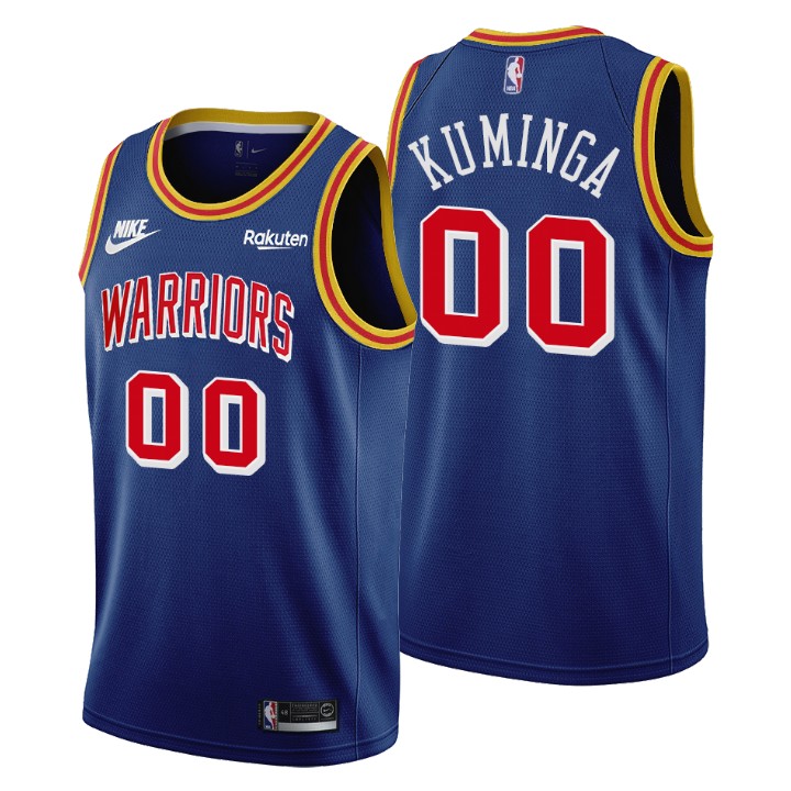 Golden State Warriors #00 Jonathan Kuminga Men's Nike Releases Classic Edition NBA 75th Anniversary Jersey Blue