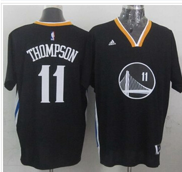 Golden State Warriors #11 Klay Thompson New Black Alternate Stitched NBA Jersey