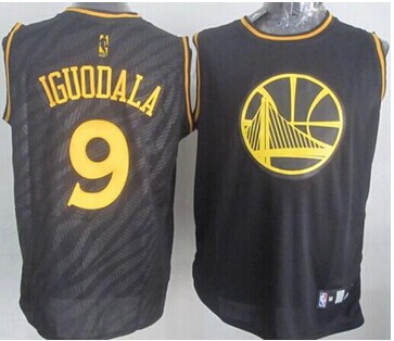 Golden State Warriors #9 Andre Iguodala Black Precious Metals Fashion Stitched NBA Jersey