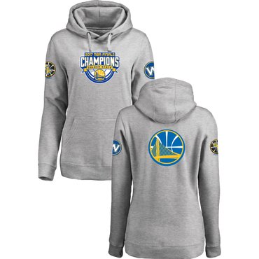 Golden State Warriors 2017 NBA Champions Gray Women's Pullover Hoodie2