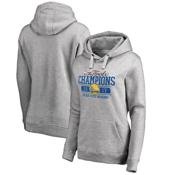 Golden State Warriors 2017 NBA Champions Gray Women's Pullover Hoodie5