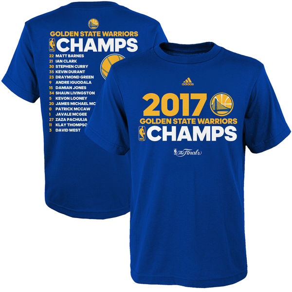 Golden State Warriors 2017 NBA Champions Men's T-Shirt Royal2 Golden State Warriors 2017 NBA Champions Men's T-Shirt Royal2
