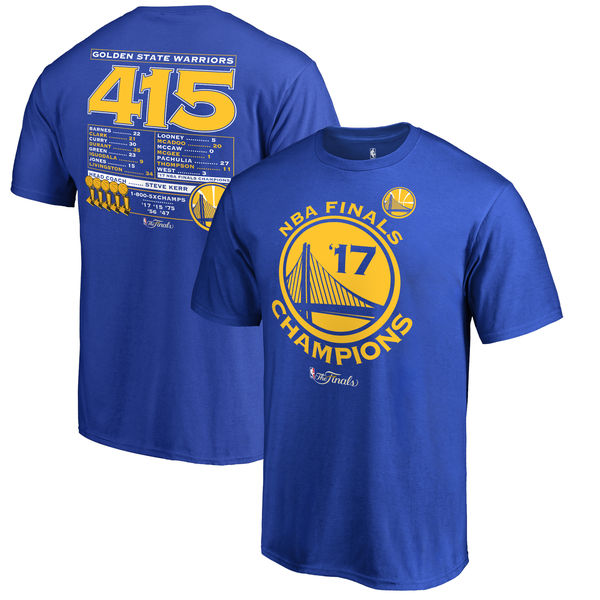 Golden State Warriors 2017 NBA Champions Men's T-Shirt Royal5 Golden State Warriors 2017 NBA Champions Men's T-Shirt Royal5