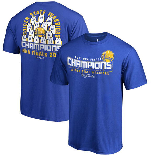 Golden State Warriors 2017 NBA Champions Men's T-Shirt Royal6 Golden State Warriors 2017 NBA Champions Men's T-Shirt Royal6