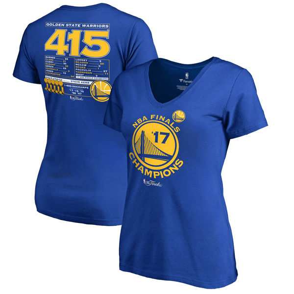 Golden State Warriors 2017 NBA Champions Royal Women's T-Shirt Golden State Warriors 2017 NBA Champions Royal Women's T-Shirt