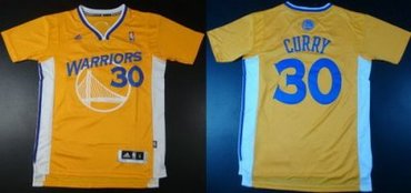 Golden State Warriors 30 Stephen Curry Yellow Revolution 30 Swingman Jerseys