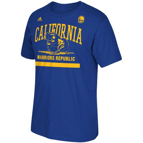 Golden State Warriors Adidas Cali Bear T-Shirt Royal Golden State Warriors Adidas Cali Bear T-Shirt Royal