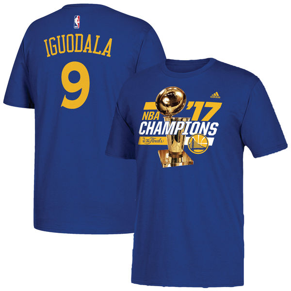 Golden State Warriors Andre Iguodala Royal 2017 NBA Champions Men's T-Shirt Golden State Warriors Andre Iguodala Royal 2017 NBA Champions Men's T-Shirt