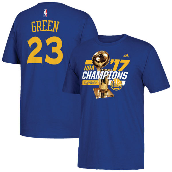 Golden State Warriors Draymond Green Iguodala Royal 2017 NBA Champions Men's T-Shirt Golden State Warriors Draymond Green Iguodala Royal 2017 NBA Champions Men's T-Shirt