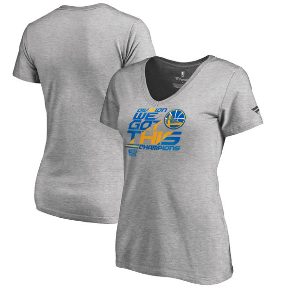 Golden State Warriors Fanatics Branded Women's 2018 NBA Pacific Division Champions Locker Room V Neck T-Shirt Heather Gray Golden State Warriors Fanatics Branded Women's 2018 NBA Pacific Division Champions Locker Room V Neck T-Shirt Heather Gray