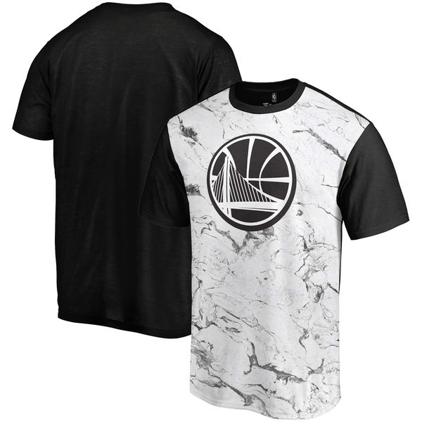 Golden State Warriors Marble Sublimated T Shirt White Black Golden State Warriors Marble Sublimated T Shirt White Black