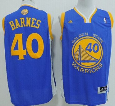 Golden State Warriors Revolution 30 #40 Harrison Barnes Blue Stitched NBA Jersey