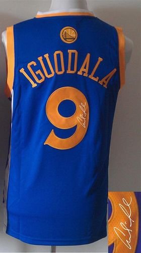 Golden State Warriors Revolution 30 Autographed #9 Andre Iguodala Blue Stitched NBA Jersey