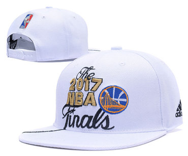 Golden State Warriors White 2017 NBA Finals Adjustable Hat LH