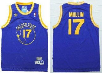 Golden State Warrlors #17 Chris Mullin Blue New Throwback Stitched NBA Jersey