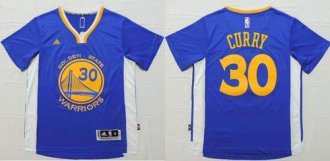 Golden State Warrlors #30 Stephen Curry Blue Short Sleeve Stitched NBA Jersey