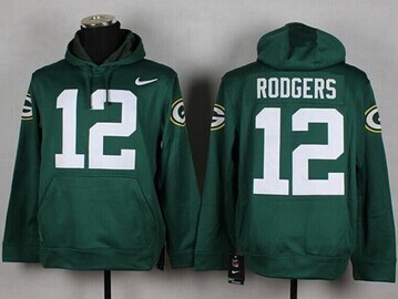 Green Bay Packers #12 Aaron Rodgers Green Pullover NFL Hoodie Green Bay Packers #12 Aaron Rodgers Green Pullover NFL Hoodie