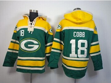 Green Bay Packers #18 Randall Cobb Green Sawyer Hooded Sweatshirt NFL Hoodie Green Bay Packers #18 Randall Cobb Green Sawyer Hooded Sweatshirt NFL Hoodie