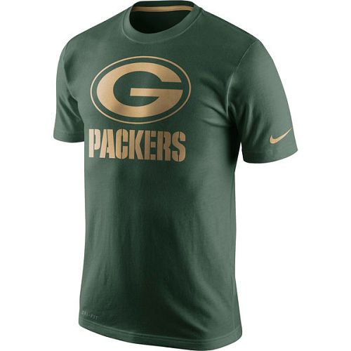Green Bay Packers Championship Drive Gold Collection Performance T-Shirt Green Green Bay Packers Championship Drive Gold Collection Performance T-Shirt Green