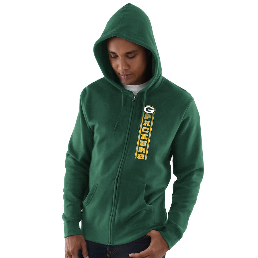 Green Bay Packers Hook And Ladder Full Zip Hoodie Green Green Bay Packers Hook And Ladder Full Zip Hoodie Green