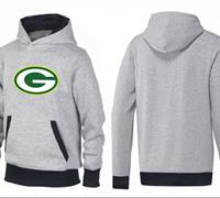 Green Bay Packers Logo Pullover Hoodie Grey & Black Green Bay Packers Logo Pullover Hoodie Grey & Black
