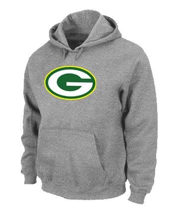 Green Bay Packers Logo Pullover Hoodie Grey Green Bay Packers Logo Pullover Hoodie Grey