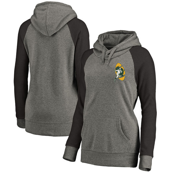 Green Bay Packers NFL Pro Line By Fanatics Branded Women's Plus Sizes Vintage Lounge Pullover Hoodie Heathered Gray Green Bay Packers NFL Pro Line By Fanatics Branded Women's Plus Sizes Vintage Lounge Pullover Hoodie Heathered Gray